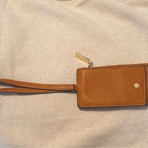 Anne Klein Tan Leather Wristlet